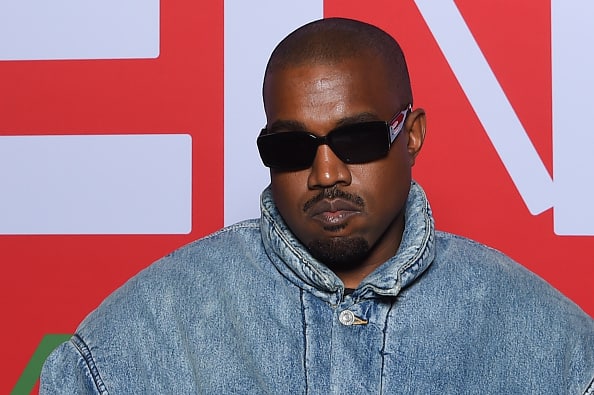 For Non-Editorial use please seek approval from Fashion House) Ye attends the Kenzo Fall/Winter 2022/2023 show as part of Paris Fashion Week on January 23