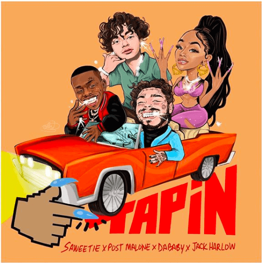 Screenshot of Saweetie's single cover