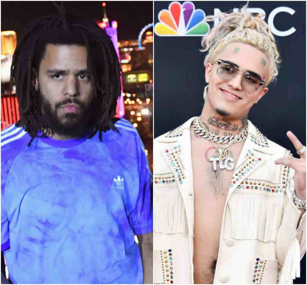 Split image J. Cole and Lil' Pump