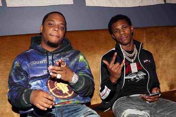 Recording artists Don Q (L) and A Boogie attend the Don Q "Don Season 2" Listening Party at Jue Lan Club on August 27