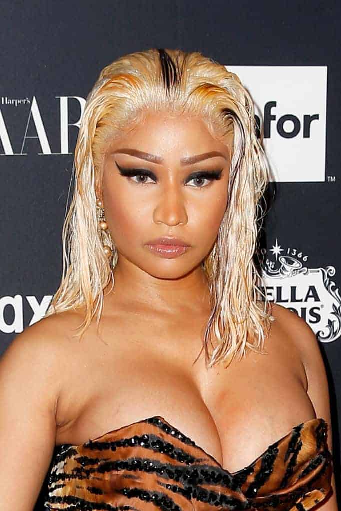 Nicki Minaj wearing leopard print