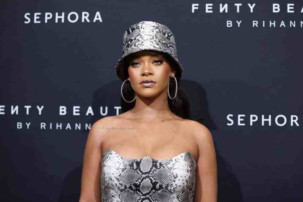 Rihanna attends the Fenty Beauty by Rihanna Anniversary Event at Overseas Passenger Terminal on October 3