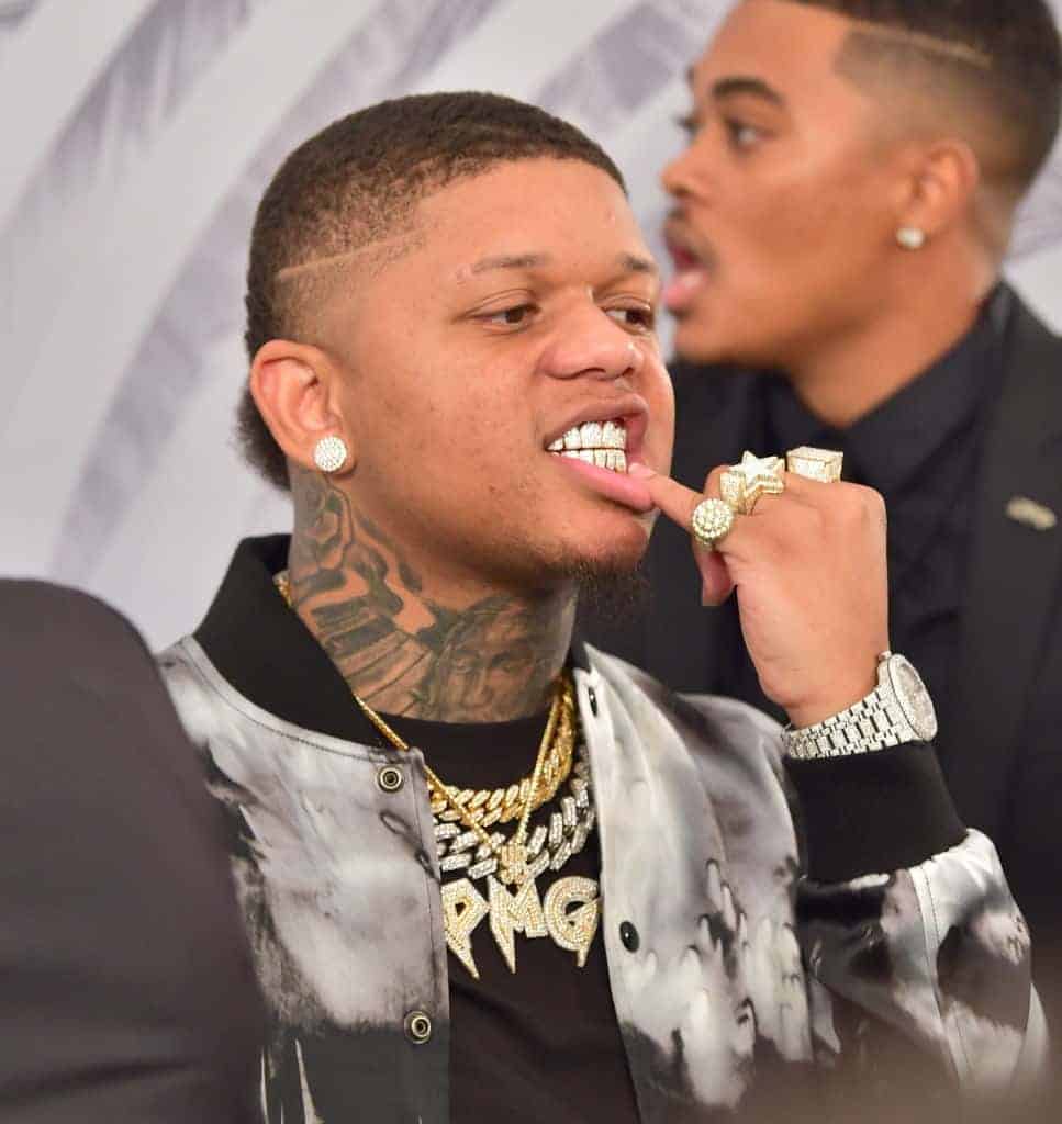 Rapper Yella Beezy arrives at the BET Hip Hop Awards 2018 at Fillmore Miami Beach on October 6
