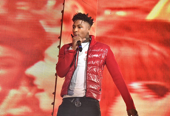 Rapper NBA YoungBoy performs onstage during Lil Baby & Friends concert to promote the new release of Lil Baby's new album "Street Gossip" at Coca-Cola Roxy on November 29