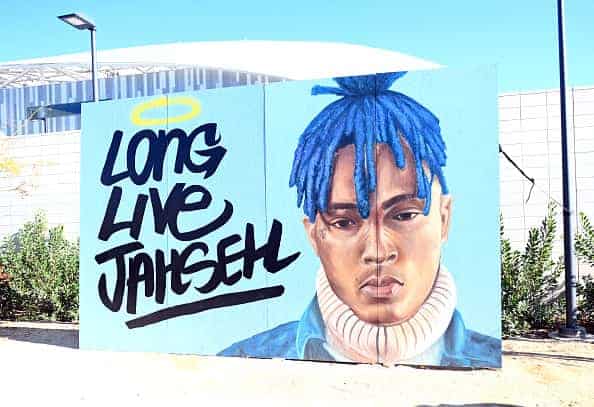 A view of a tribute to slain rapper XXXtentacion during day 2 of Rolling Loud Festival at Banc of California Stadium