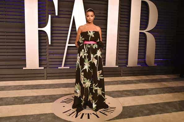 Ella Balinska attends the 2019 Vanity Fair Oscar Party at Wallis Annenberg Center for the Performing Arts