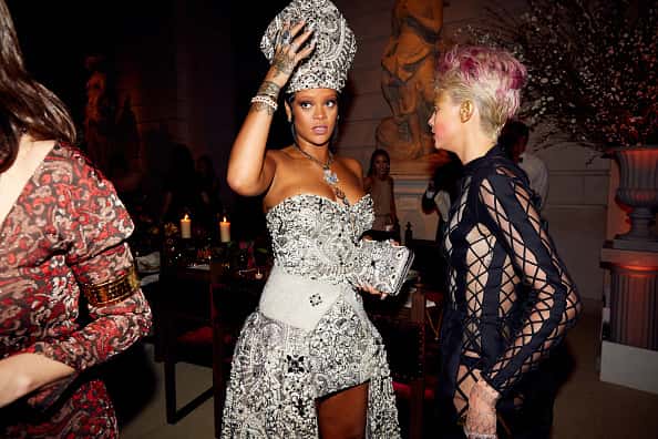 Rihanna attends Heavenly Bodies: Fashion & The Catholic Imagination Costume Institute Gala at The Metropolitan Museum of Art on