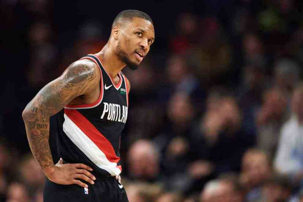 Damian Lillard wearing basketball uniform