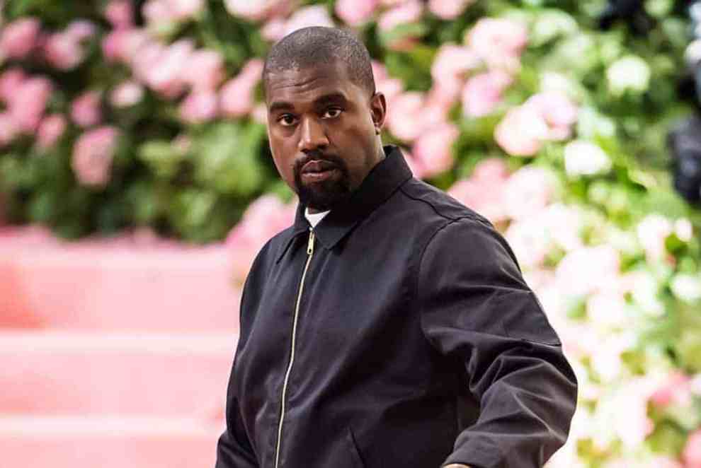 Kanye West wearing black