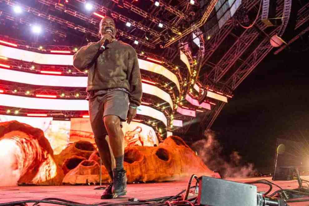 Kanye West on stage