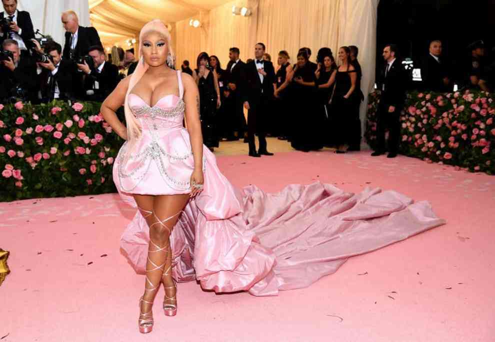 Nicki Minaj wearing pink