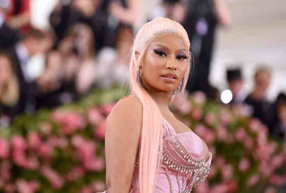 Nicki Minaj wearing pink