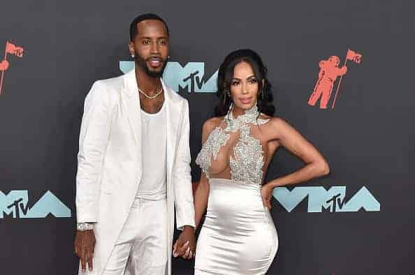 Erica Mena sand Safaree on the red carpet