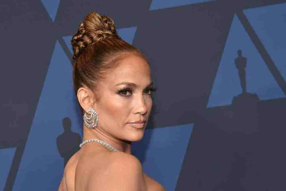 Jennifer Lopez staring at the camera