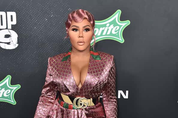 Rapper Lil Kim arrives to the 2019 BET Hip Hop Awards on October 05