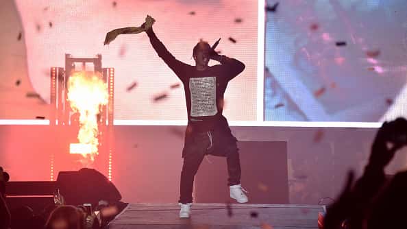 A$AP Rocky performs live during Rolling Loud music festival at Citi Field on October 13