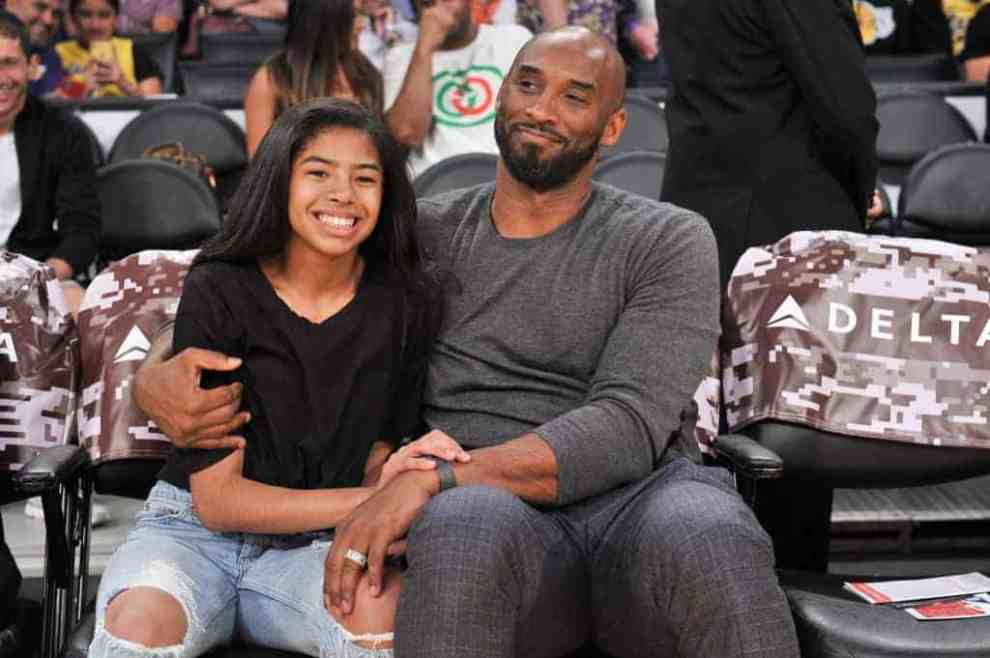 Gianna and Kobe Bryant smiling