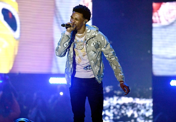 Rapper A Boogie Wit Da Hoodie performs onstage during the Juice WRLD tribute at day 2 of the Rolling Loud Festival at Banc of California Stadium on December 15