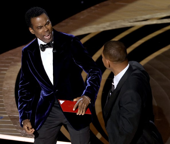 TOPSHOT - US actor Will Smith accepts the award for Best Actor in a Leading Role for "King Richard" onstage during the 94th Oscars at the Dolby Theatre in Hollywood