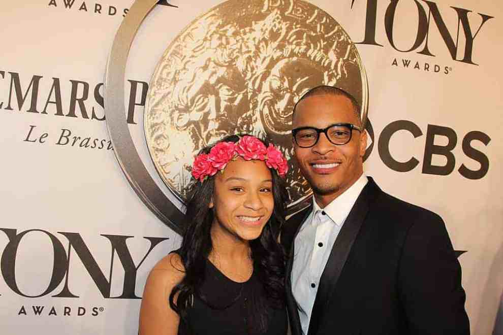 Deyjah Harris and T.I wearing black