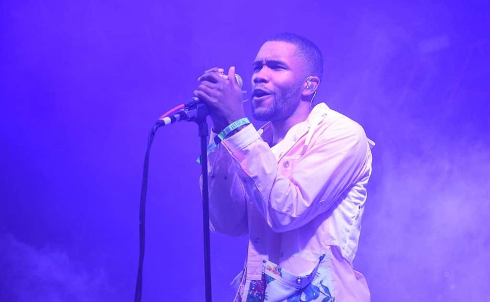 Frank Ocean on stage performing