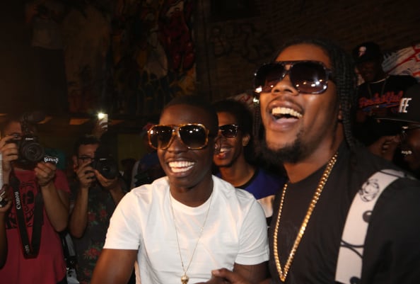 Bobby Shmurda and Rowdy Rebel perform during ALife Sessions Presents: Bobby Shmurda & Yo Gotti on August 11