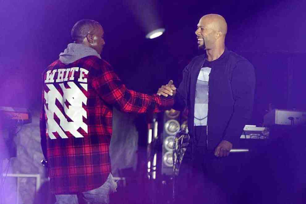 Kanye x Common during performance