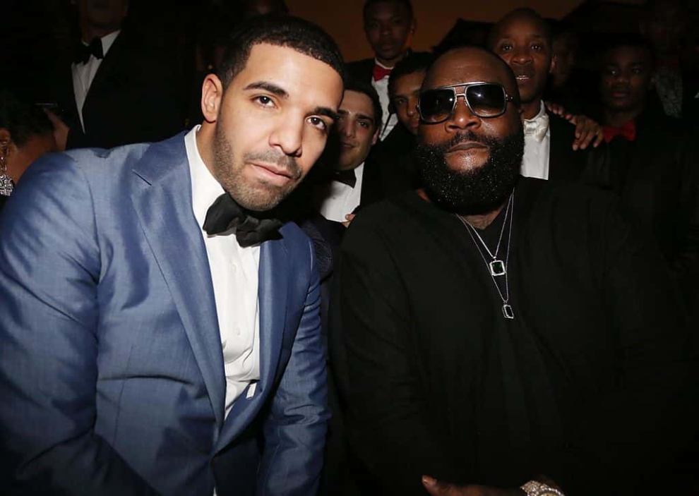 Drake and Rick Ross in suits