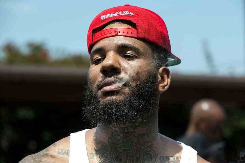 The Game attends his music video shoot for "Roped Off" at Capanella Park on May 13