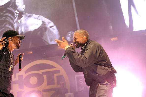 Big Sean and Kanye West perform at Hot 97's Summer Jam 2016 at MetLife Stadium on June 5