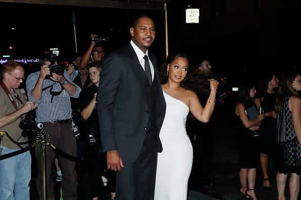 Carmelo Anthony and La La Anthony attend the Tom Ford Fall 2016 fashion show during New York Fashion Week