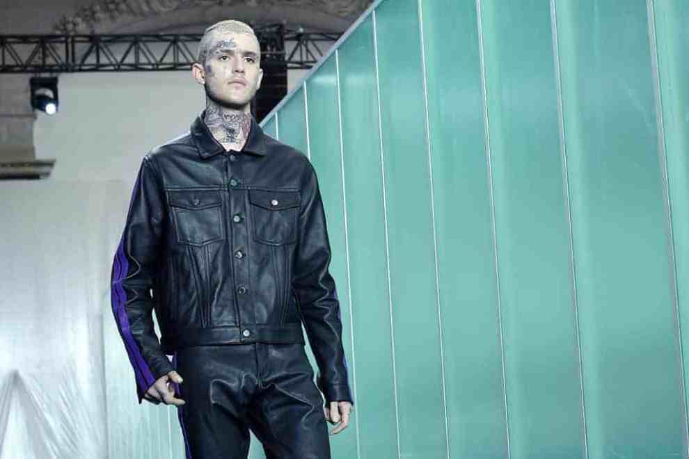 Lil Peep wearing black suit