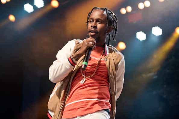 Popcaan on stage.