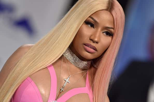 Rapper Nicki Minaj arrives at the 2017 MTV Video Music Awards at The Forum on August 27