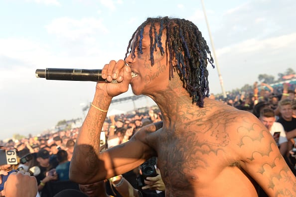 Rapper Famous Dex performs onstage during the Day N Night Festival at Angel Stadium of Anaheim on September 8