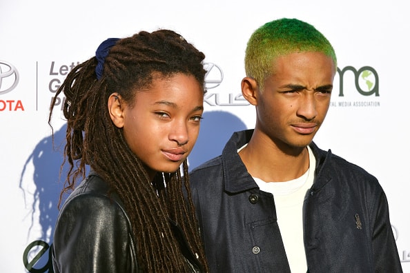 Willow Smith (L) and Jaden Smith at the Environmental Media Association's 27th Annual EMA Awards at Barkar Hangar on September 23