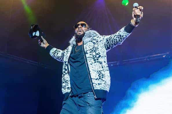 R Kelly performs on stage