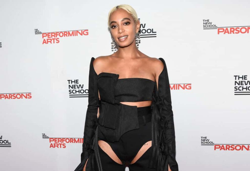 Solange Wearing all black