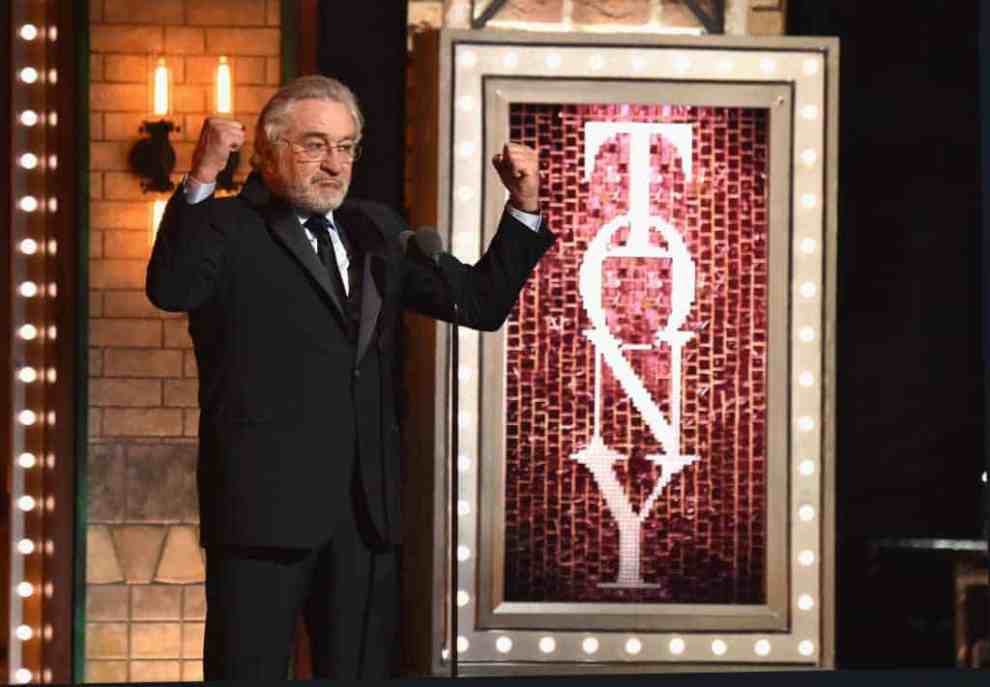 Robert De Niro at the 2018 Tony awards