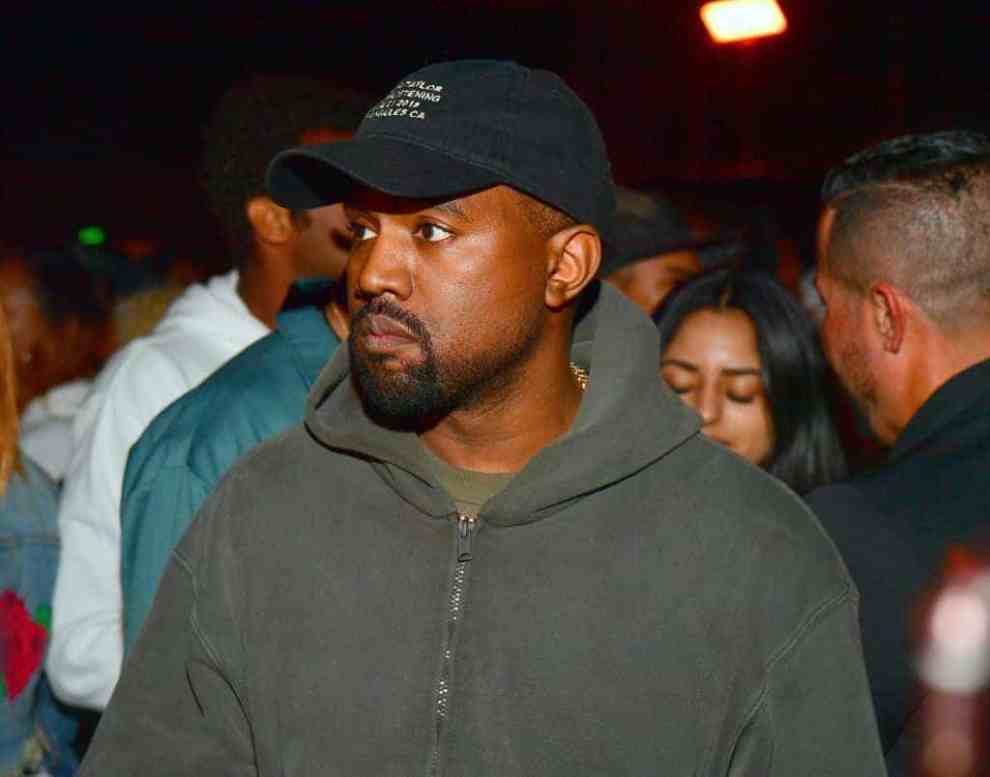 Kanye west wearing green and black