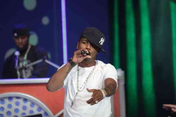 Recording artist Juelz Santana performs on BET's "106 & Park" at BET Studios on April 16