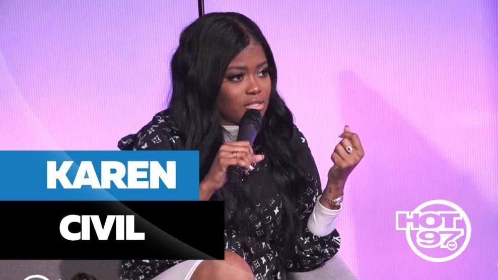 Karen Civil in Hot 97 Studio with Nessa