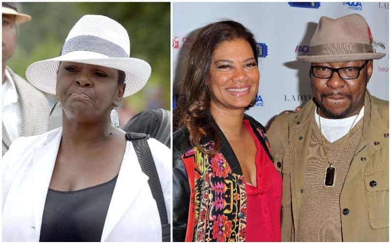 Leolah Brown Muhammad and Bobby Brown with wife Alicia Etheredge-Brown