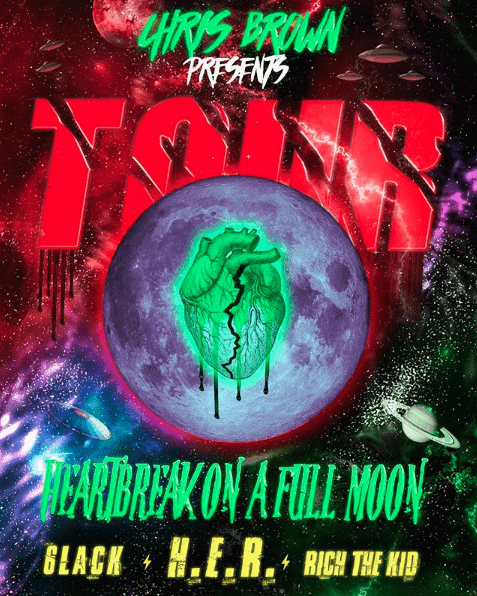 Chris Brown - Heartbreak on a Full Moon Tour Art