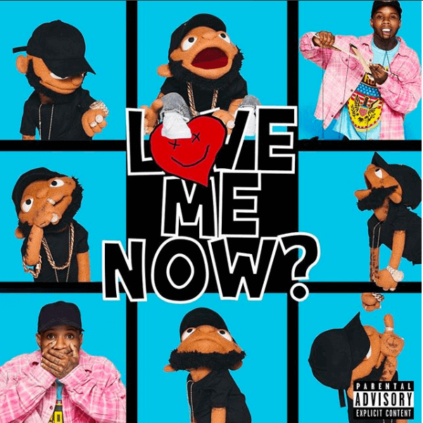 Tory Lanez new album cover with a blue background and puppets