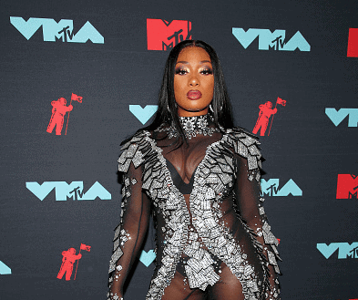 Megan Thee Stallion poses backstage during the 2019 MTV Video Music Awards