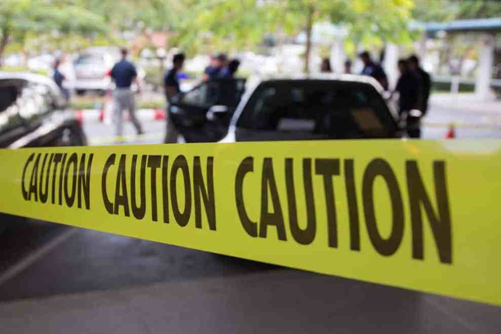 Caution tape.
