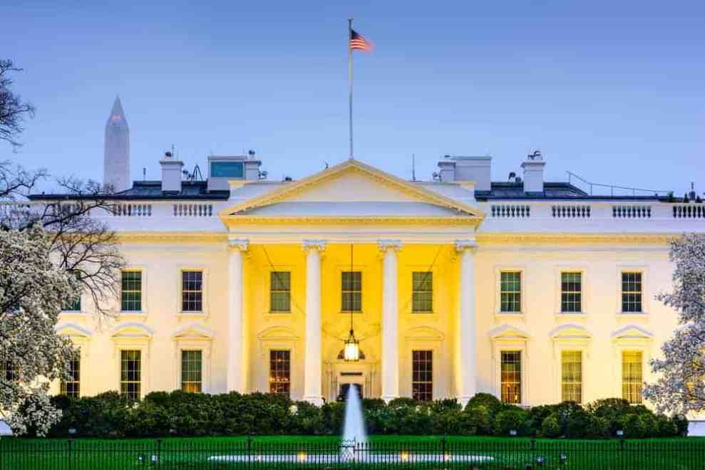 The White House yard and front
