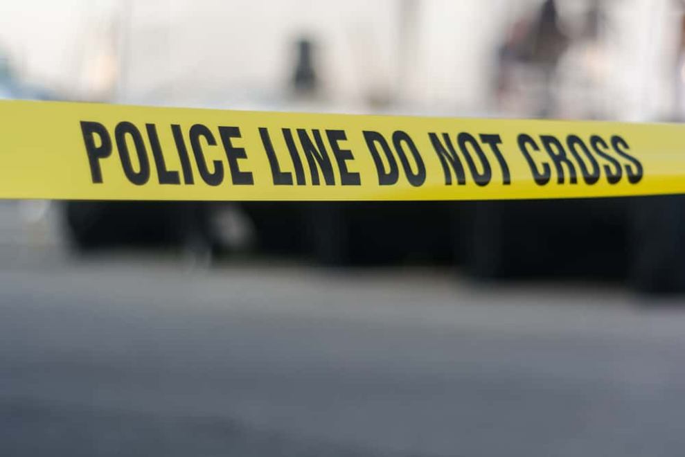 Police do not cross line yellow tape