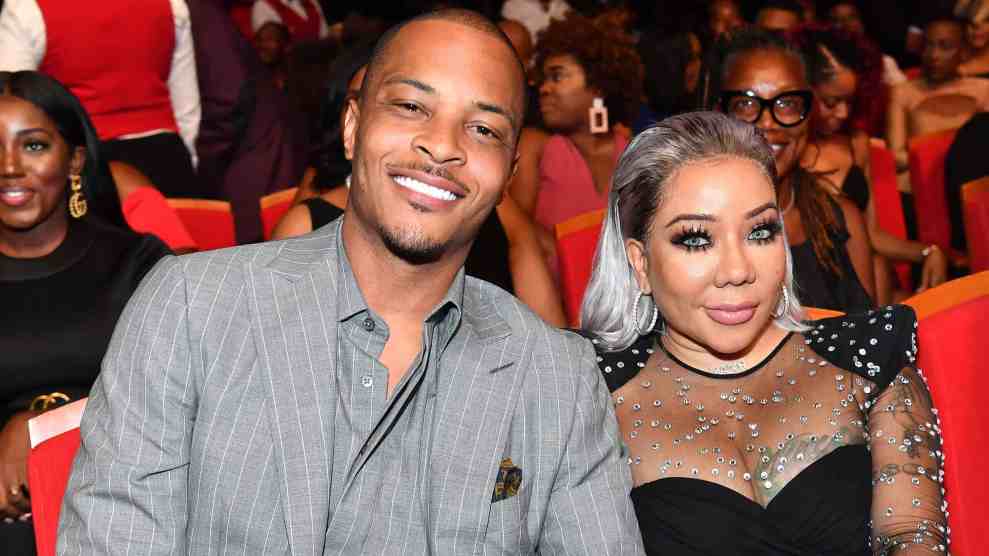 ATLANTA, GEORGIA - SEPTEMBER 05: T.I. and Tameka "Tiny" Harris attend 2019 Black Music Honors at Cobb Energy Performing Arts Centre on September 05, 2019 in Atlanta, Georgia.